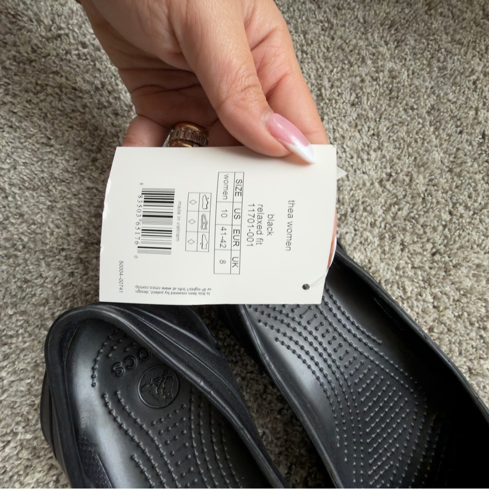 New Crocs Women's Malindi Size 10 Slip On Shoes black - Picture 3 of 4